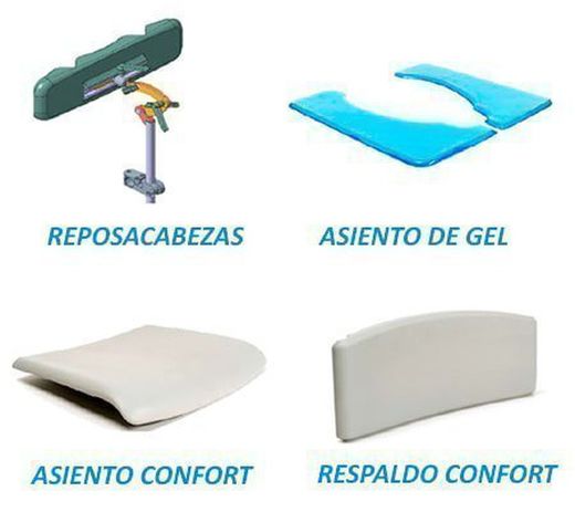 Chaise de douche et de toilette Pluo à roulettes