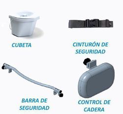 Chaise de douche et de toilette Pluo à roulettes