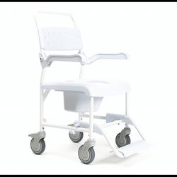 Chaise de douche et de toilette Pluo à roulettes