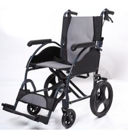 Rollstuhl mit Bremsgriff und geteilter Rückenlehne