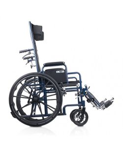 Faltbarer Stahlrollstuhl mit verstellbarer Rückenlehne PC 15/151