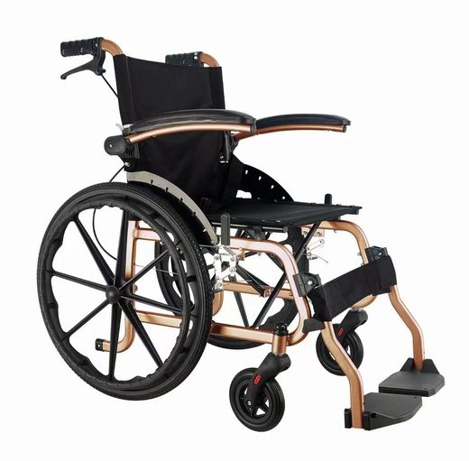 Silla de ruedas de aluminio tubo plano autopropulsable