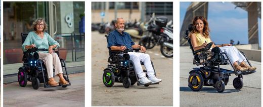 Silla de ruedas eléctrica compacta reclinable y basculante Atlantik