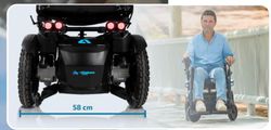 Silla de ruedas eléctrica compacta reclinable y basculante Atlantik