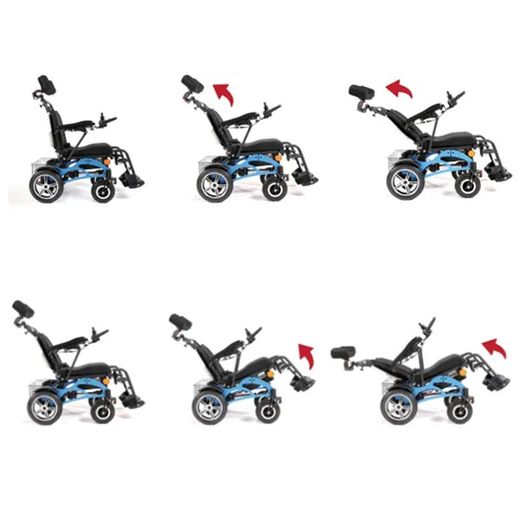 Fauteuil roulant électrique avec fonction d'inclinaison intelligente