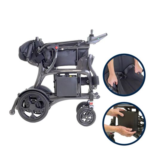 Fauteuil roulant électrique en fibre de carbone Kmina