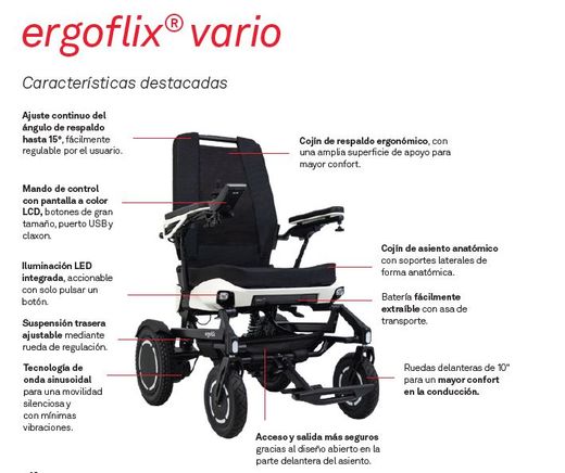 Fauteuil roulant électrique pliable Ergoflix® Vario
