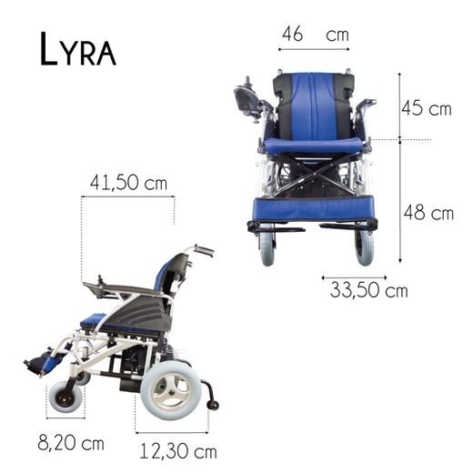 Fauteuil roulant électrique pliable en aluminium Lyra
