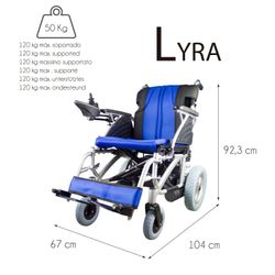 Fauteuil roulant électrique pliable en aluminium Lyra