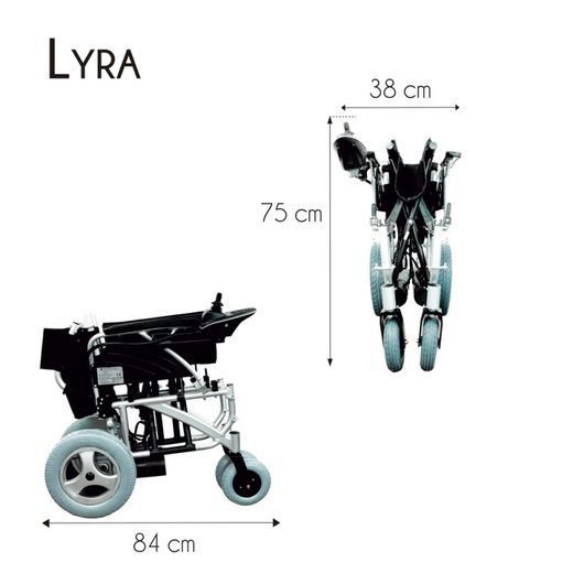 Fauteuil roulant électrique pliable en aluminium Lyra