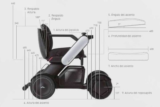 Fauteuil roulant électrique whill modèle c2 détachable de l'Wellell