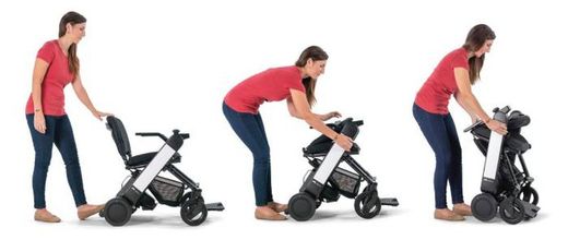 Whill modèle f fauteuil roulant électrique avec pliage vertical Wellell