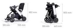 Whill modèle f fauteuil roulant électrique avec pliage vertical Wellell