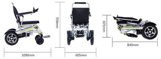 Elektrorollstuhl Airwheel H3T mit automatischer Faltung und Fernbedienung