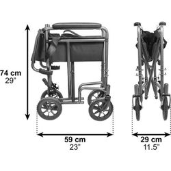 Fauteuil roulant d'intérieur ultra-étroit et léger