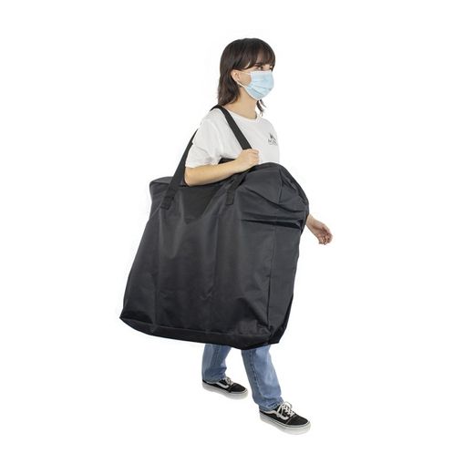 Fauteuil roulant de transport pliable en aluminium noir Saturno