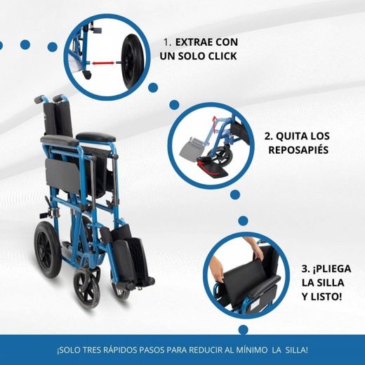 Fauteuil roulant Plébale, roues arrières amovibles, Marseille