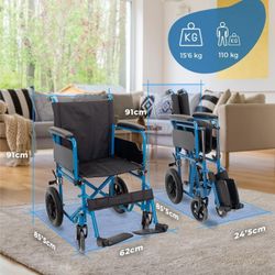 Silla de ruedas plebale, ruedas traseras Extraibles, Marsella