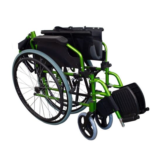 Fauteuil roulant pliant en aluminium à dossier divisé Bologne