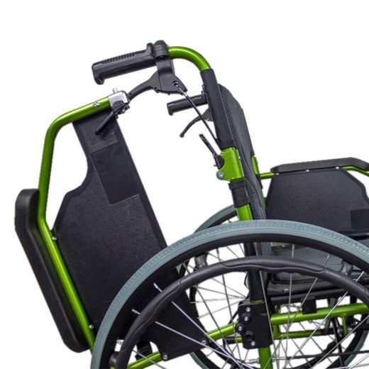 Fauteuil roulant pliant en aluminium à dossier divisé Bologne