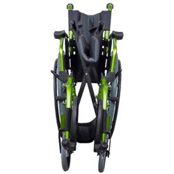 Fauteuil roulant pliant en aluminium à dossier divisé Bologne
