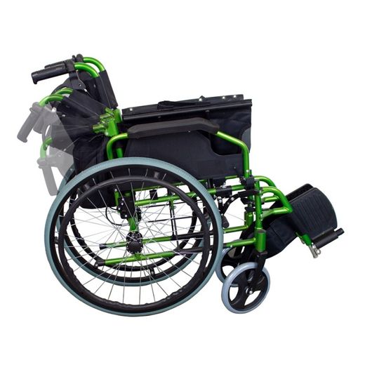 Fauteuil roulant pliant en aluminium à dossier divisé Bologne