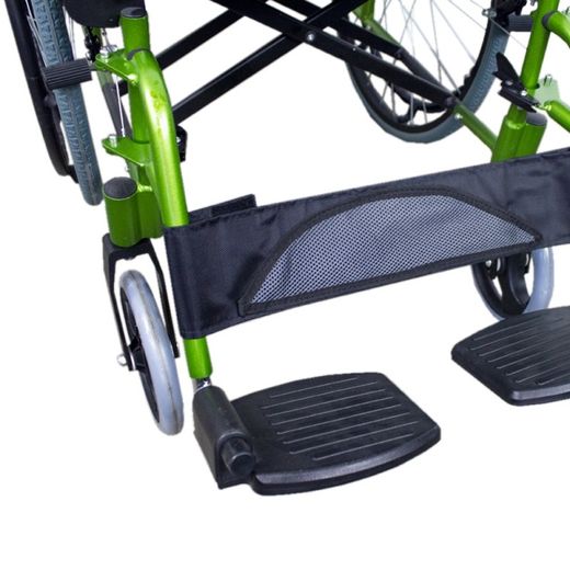 Fauteuil roulant pliant en aluminium à dossier divisé Bologne