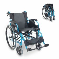 Fauteuil roulant pliant en aluminium à dossier divisé Bologne