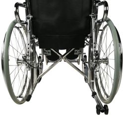 Fauteuil roulant pliant, dossier inclinable, lève-jambes et appui-tête