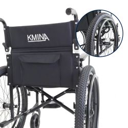 Fauteuil roulant tout-terrain pliable (hauteur d'assise 46 cm), KMINA K10077