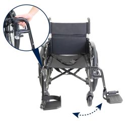 Fauteuil roulant tout-terrain pliable (hauteur d'assise 46 cm), KMINA K10077