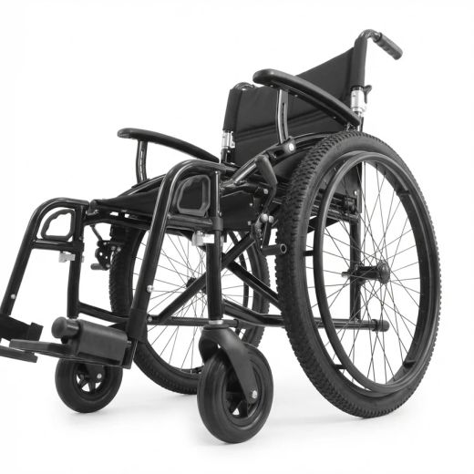 Fauteuil roulant tout-terrain pliable (hauteur d'assise 46 cm), KMINA K10077