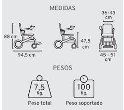 Cadeira de transferência extra leve, mini transferência