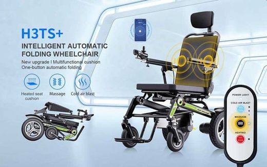 Fauteuil roulant électrique pliable automatique H3TS+