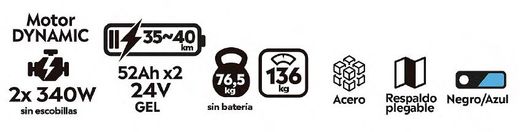 Silla eléctrica Tron Plus, reclinable y basculante eléctrica