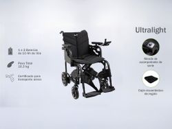 Silla eléctrica Ultralight de aluminio de poco peso..COJIN VISCO DE REGALO...R130