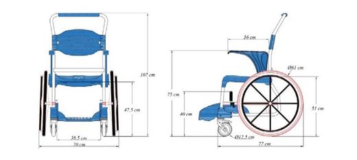 Moem selbstfahrender Bade- und Toilettenstuhl