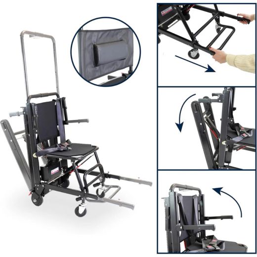 Kmina K40067 Tragbarer elektrischer Treppenlift, Treppensteigerstuhl für Erwachsene