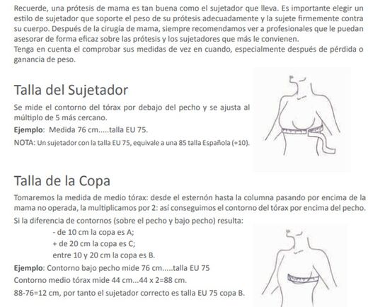 Sujetador mastectomia y protesis mama penélope