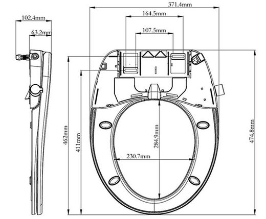 SANI Toilettensitz mit Bidetfunktion
