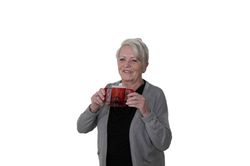 Handycup avec couvercle. Rouge