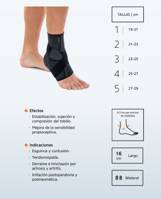 Orthèse de cheville élastique fonctionnelle Thera Go