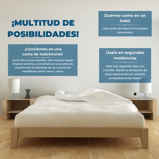 Surmatelas confort, Double face Hauteur 5cm en lin naturel respirant Vicosoft