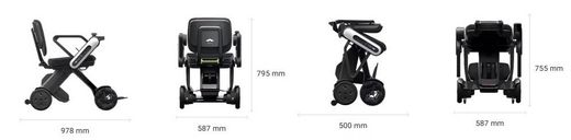 Whill Model C Lite ,Silla de ruedas eléctrica plegable de carbono